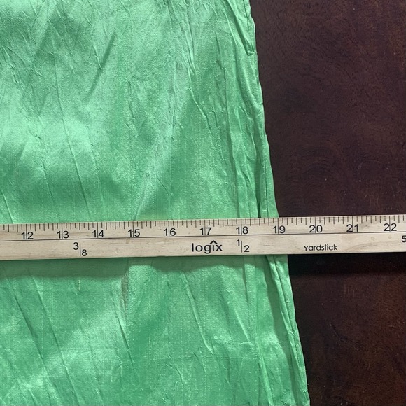 Vintage Women's Calypso Silk Dress XS Green Boho Resortwear Sri Lanka 1990s - Picture 11 of 13